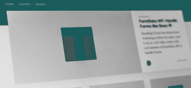 Website screen mock-ups with teal accents, seen in perspective