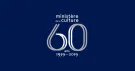Logo des 60 ans du ministère de la Culture, 1959–2019, argenté sur fond bleu marine
